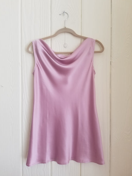Bateau Neck top in silk charmeuse or silk prints
