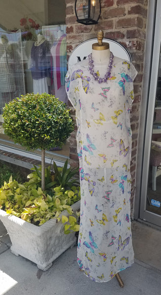 Caftan Dress Bateau neckline