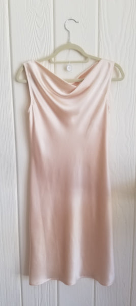 Bateau Neck dress in Silk Charmeuse