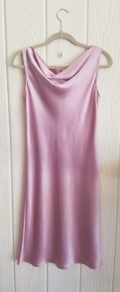 Bateau Neck dress in Silk Charmeuse