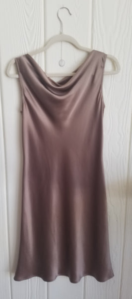 Bateau Neck dress in Silk Charmeuse