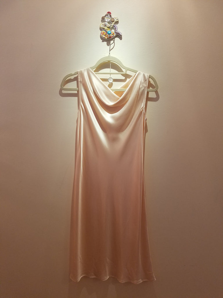 Bateau Neck dress in Silk Charmeuse