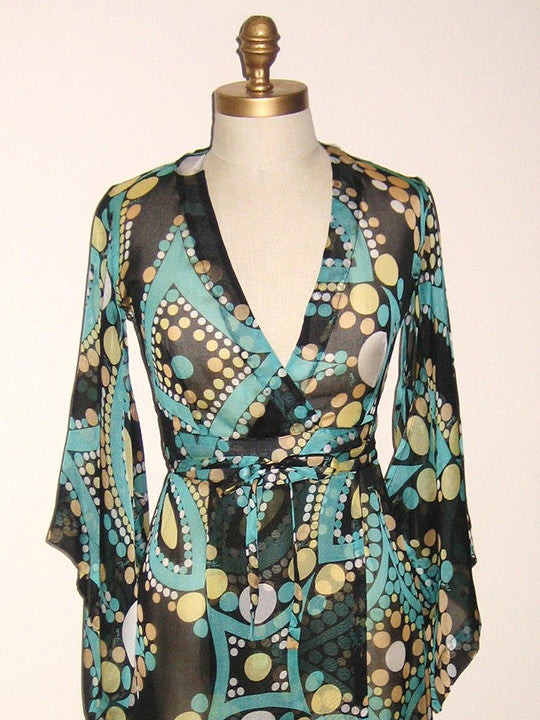 Black & Green Emillio PUCCI Kimono