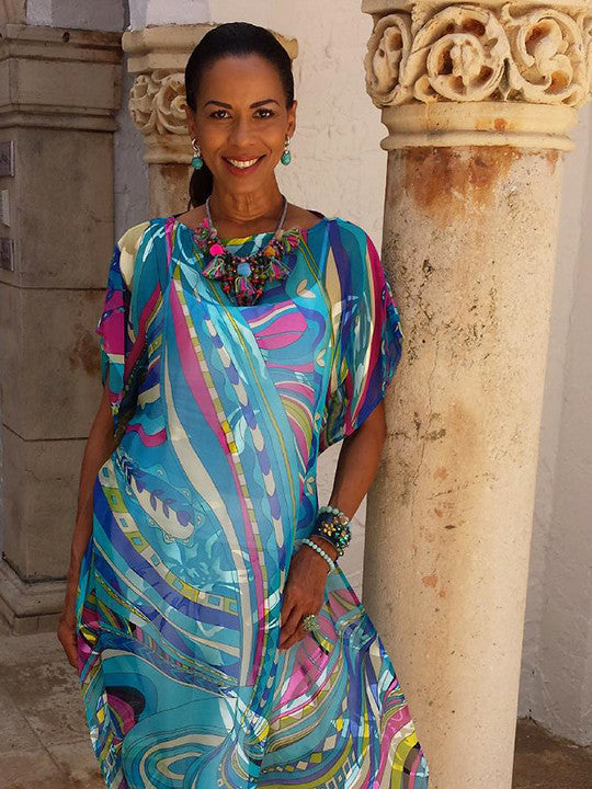 Long Bateau Neck Caftan