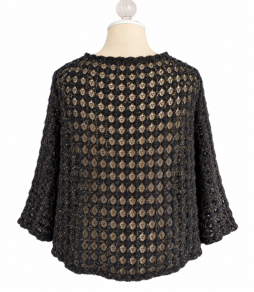 Butterfly Top Knit - Black and Gold