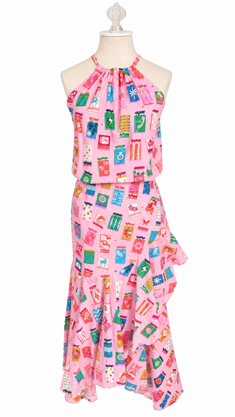 Keyhole Cotton Top - Pink Vintage