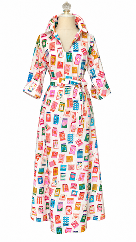 Audrey Cotton Dress- Cream Vintage