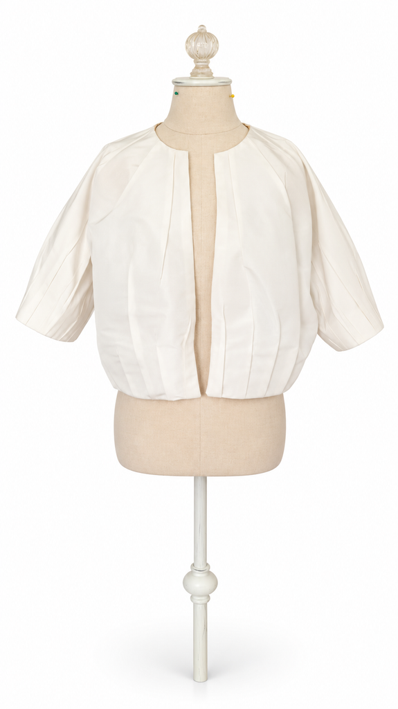 Mini Bomber Silk Faille - Off White