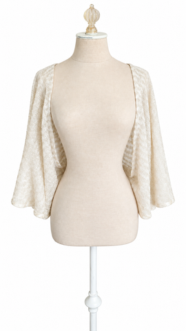 Butterfly Top Knit - White & Cream