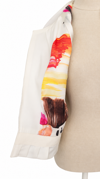 Mini Bomber Silk Faille - Off White