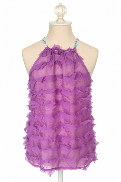 Keyhole Silk Chiffon - Orchid
