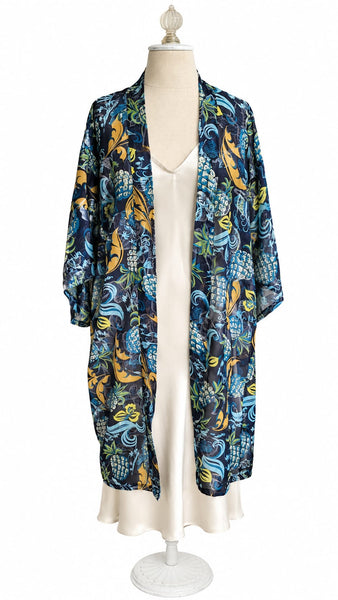 Kimono - Navy Multi