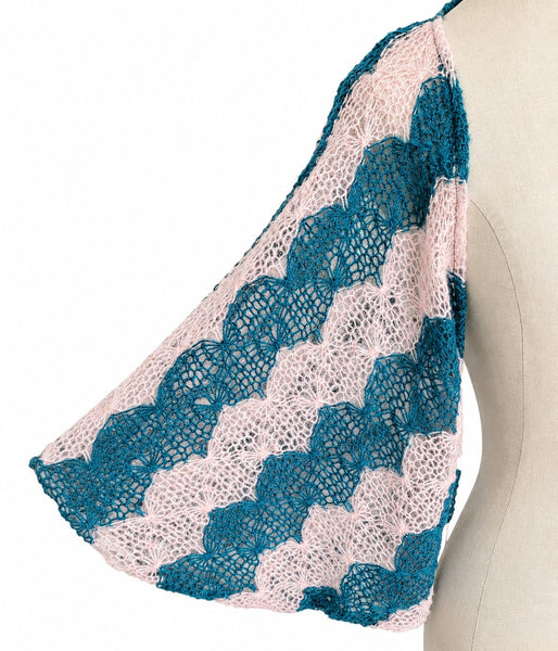 Butterfly Top Knit - Light Pink & Green