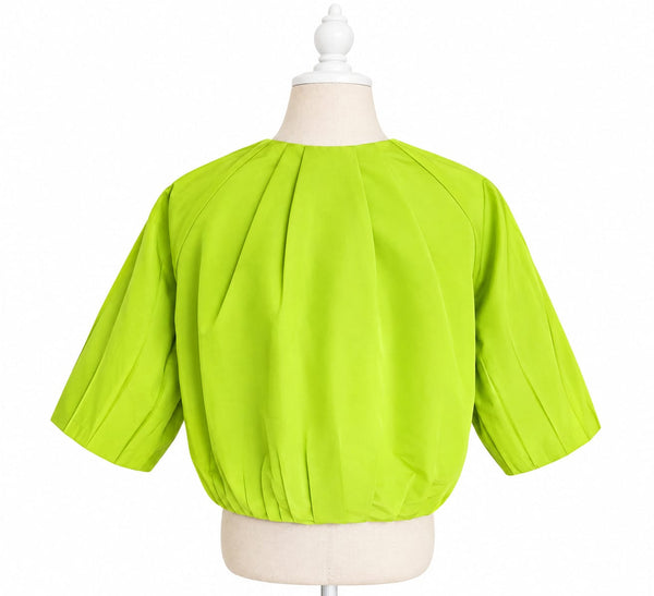 Mini Bomber Silk Faille - Lime