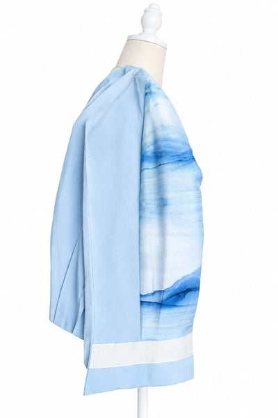 Mini Bomber Silk Faille - Sky Blue