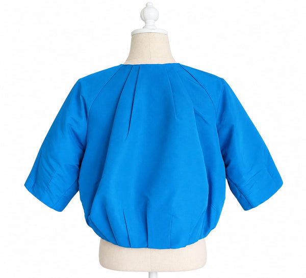 Mini Bomber Silk Faille - Cerulean Blue