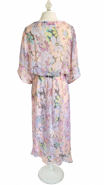 Goddess Dress Silk Chiffon - Pink Pastel