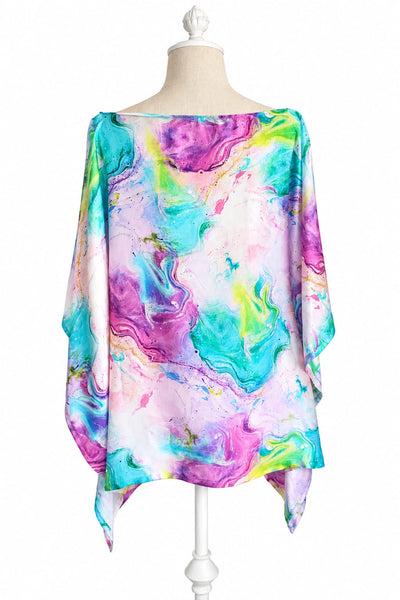 Artist Top Silk Charmeuse - Pastel Watercolor