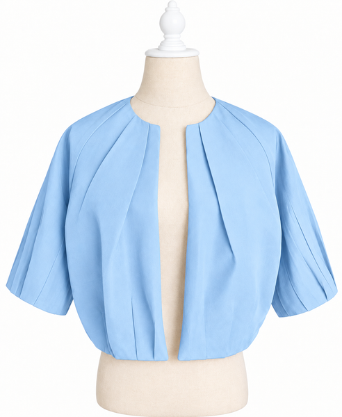 Mini Bomber Silk Faille - Sky Blue