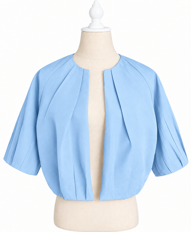 Mini Bomber Silk Faille - Sky Blue