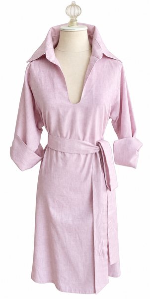 Audrey Midi Linen Dress - Lilac