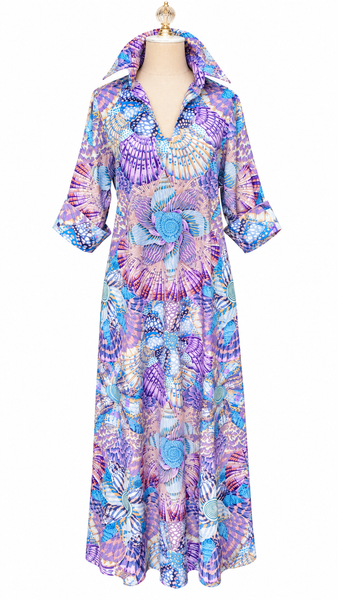 Audrey Cotton Dress- Pastel Shell