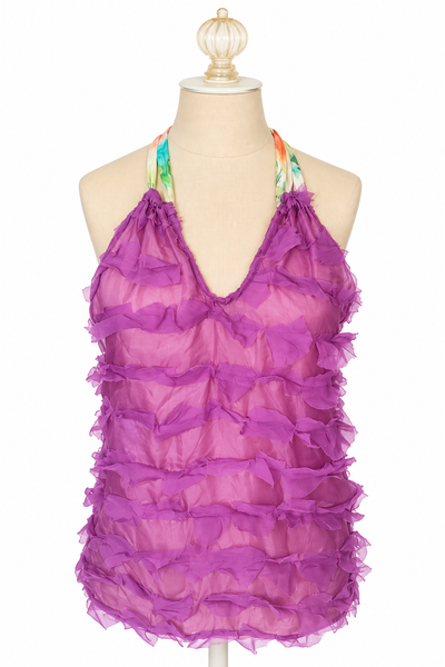 Keyhole Silk Chiffon - Orchid