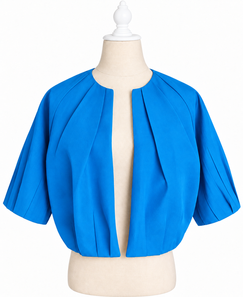 Mini Bomber Silk Faille - Cerulean Blue